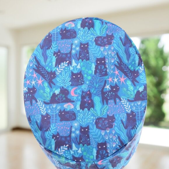 PREMIUM Meowingical ~Euro Scrub Cap~ Unisex Nurse Cap, NP, MD, CNA, Vet, Tech. - Picture 2 of 3